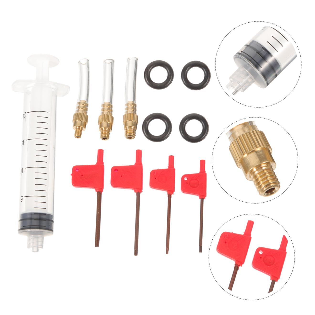HEMOTON Herramienta de engrase de Bicicleta Herramienta Aceite Bicicleta hidráulico Kit de Purga de Frenos montaña Reparar reparacion de Frenos Sangrado de Aceite Metal