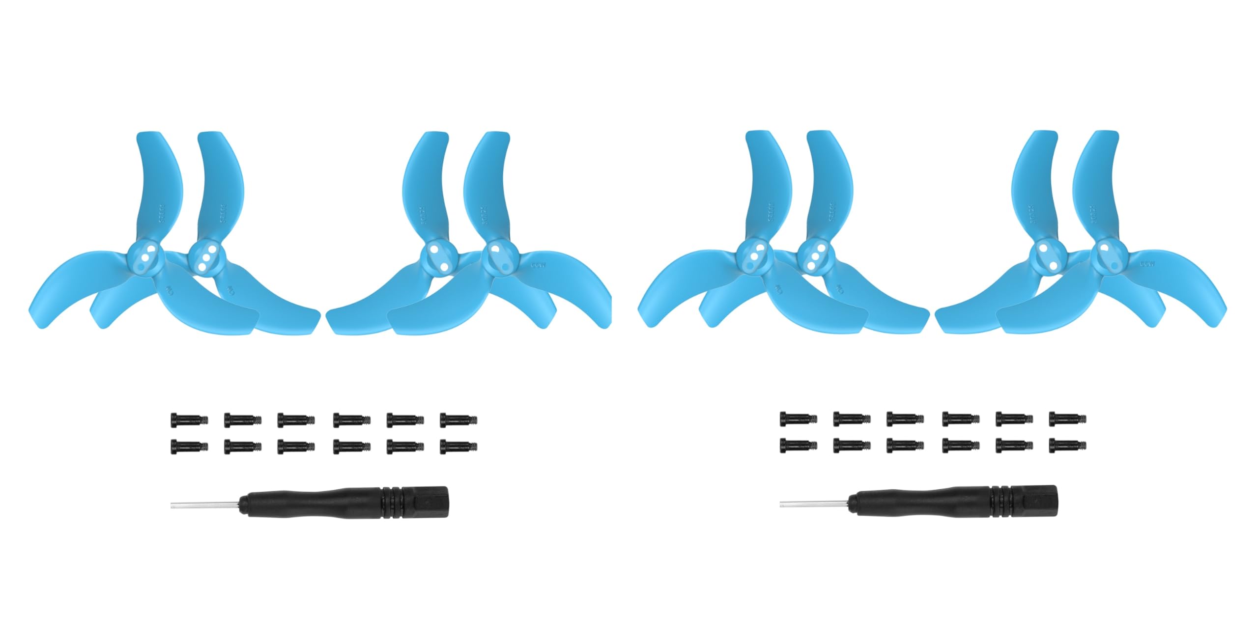 4x/8x 3032S Propellers For Avata 2, Low-Noise and Quick-Relase Blades Props Wings for DJI Avata 2, Replacement Spare Drone Accessories (8x Blue)