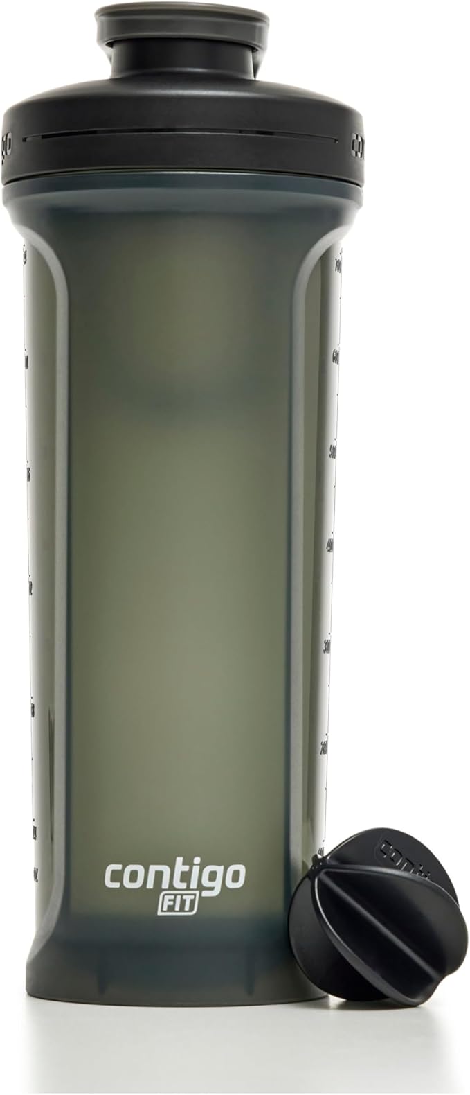 Contigo Fit Shake & Go 2.0 bouteille shaker de protéines avec bouchon anti-fuite, bouteille d'eau de sport avec fouet et poignée de transport, compatible lave-vaisselle, saké/sel, 28 oz (828 ml)