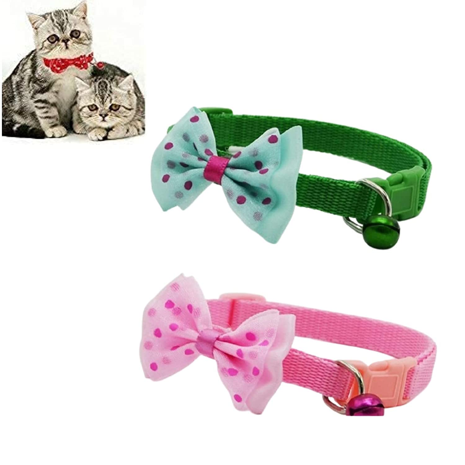 SR VISION 10mm Polka Dot Bowtie with Bell Collar for Small Dogs, Kittens & Puppies (Pack of 2) (B09HV8QRMZ) Amazon Price History, Amazon Price Tracker