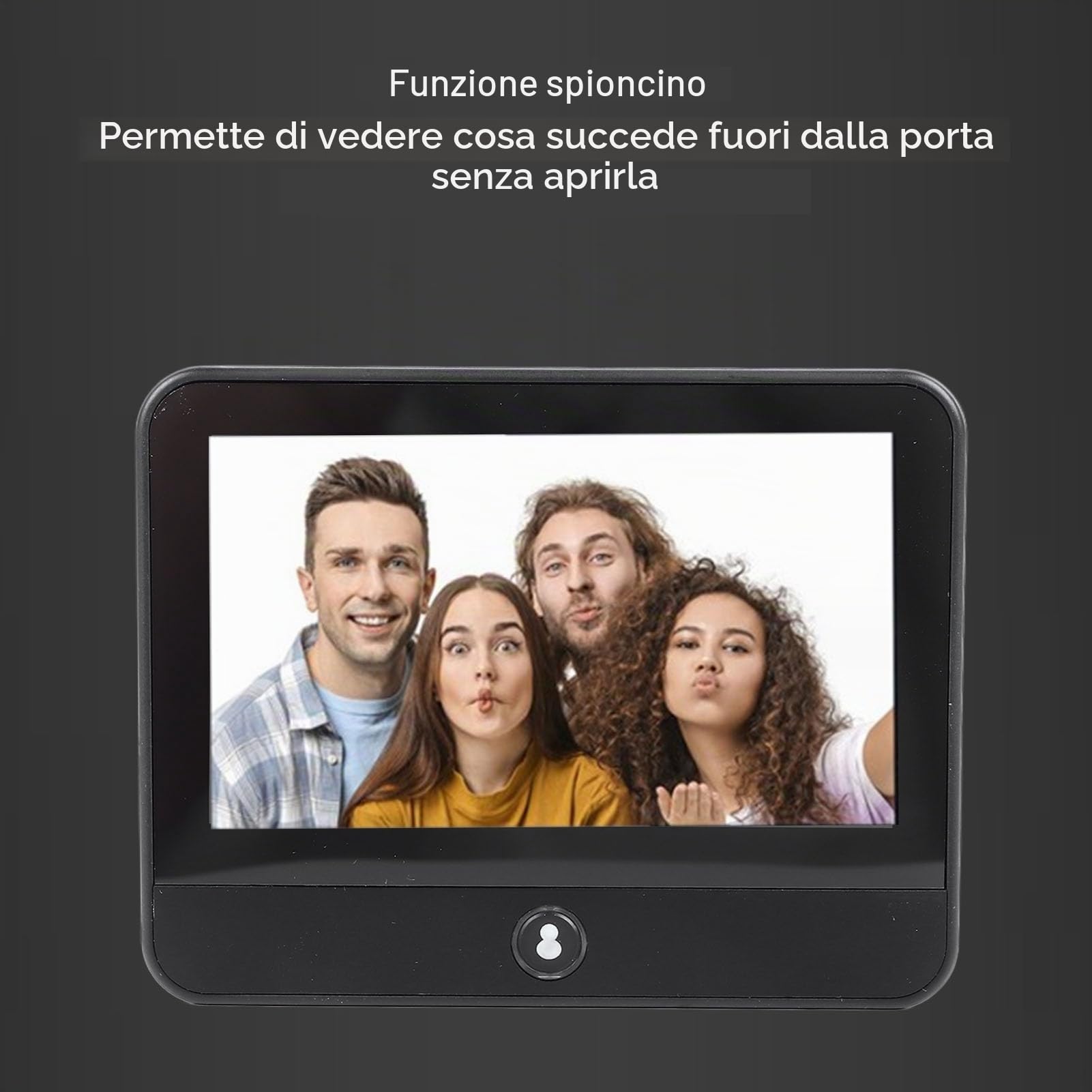 Pyhodi Spioncino Digitale 1080P con Ampio Angolo di Visione, Monitoraggio HD e Funzionamento Remoto, Spioncino per Porta Spioncino Elettronico Wireless per Ufficio Domestico