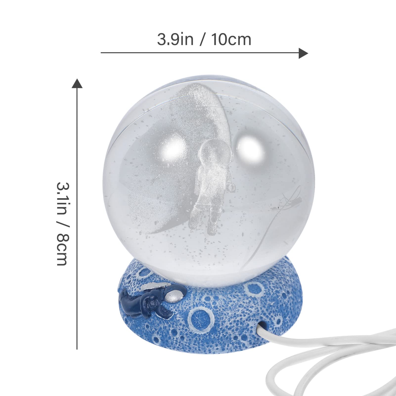 POPETPOP LED Crystal Ball Night Light with Base Unique Desk Decor Present for Home Decoration Engraved Design for Fantasy Experience Shape