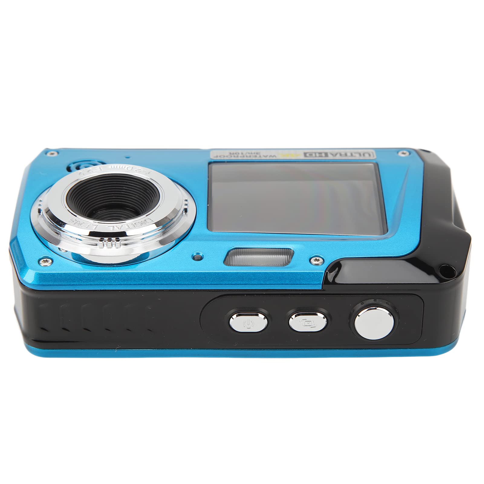 Cámara Digital a Prueba de Agua, Cámara Subacuática de 56MP 4K, Cámara de Video de Pantalla Dual IPS de 3 Pulgadas y 2 Pulgadas, Resistente Al Agua hasta 10 Pies