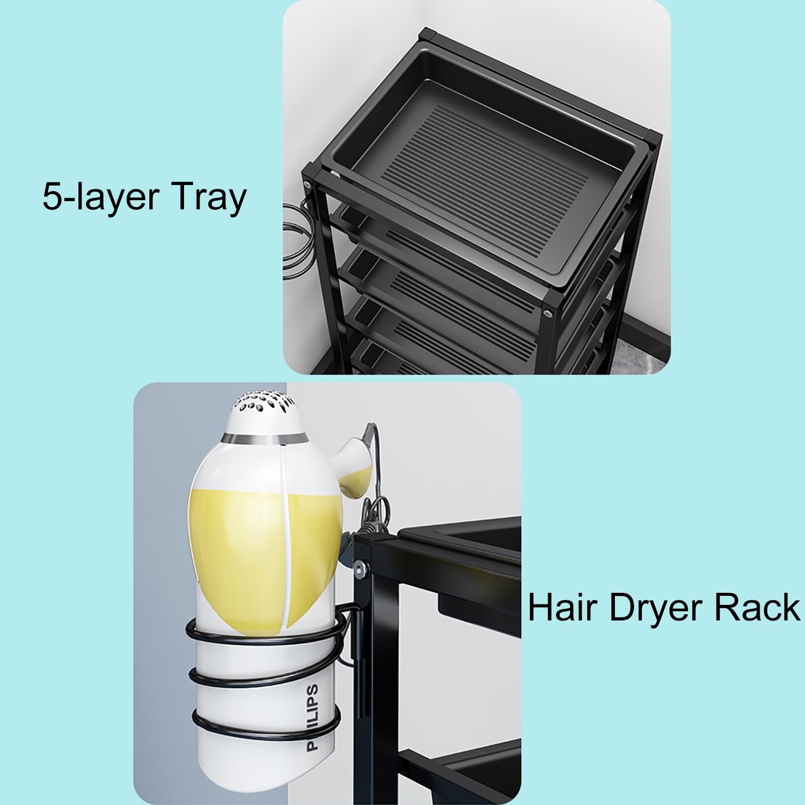 Amazon.co.jp: サロントロリー 5 層 ヘアサロン用トロリー サロン