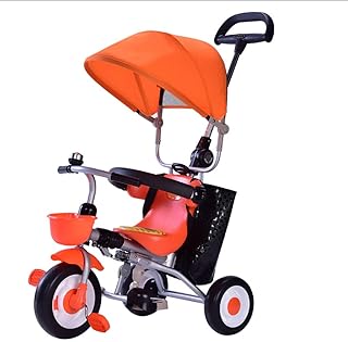 Xiix Cochecito de bebé 1-3 años de Edad, Triciclo de bebé Cochecito de bebé Plegable con Dosel Bolsa de Almacenamiento de Frenos Desmontable barandilla de Carro de bebé sillas de Paseo (Color : A)