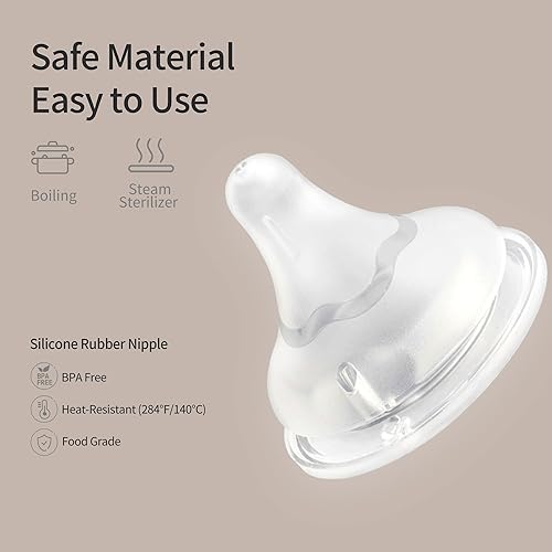 Miniatura 5 de Pigeon Tetina de silicona (L) con línea de cierre, sensación natural, más de 6 meses, 4 unidades