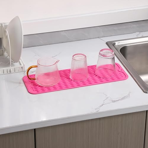Miniatura 425 de Tapete de silicona para secado de platos para múltiples usos, fácil de limpiar, ecológico, resistente al calor, tapete de silicona para encimera