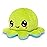 TeeTurtle - The Original Reversible Octopus Plushie - Green Happy + Aqua Worried - Cute Sensory Fidget Stuffed Animals That Show Your Mood, 4 inch
