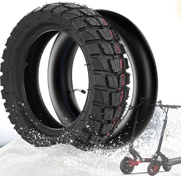 GYL 10x3 255x80 80/65-6 Off-road Rubber Outer Tire & Inner Tube Set Replacement for Nanrobot D4+ D5+ D6+/ Apollo Pro/Varla Eagle 1/Kugoo M4 Pro Electric Scooter, Anti-explosion 10 inch Tyre