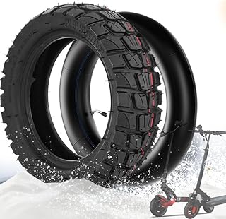 GYL 10x3 255x80 80/65-6 Off-road Rubber Outer Tire & Inner Tube Set Replacement for Nanrobot D4+ D5+ D6+/ Apollo Pro/Varla Eagle 1/Kugoo M4 Pro Electric Scooter, Anti-explosion 10 inch Tyre