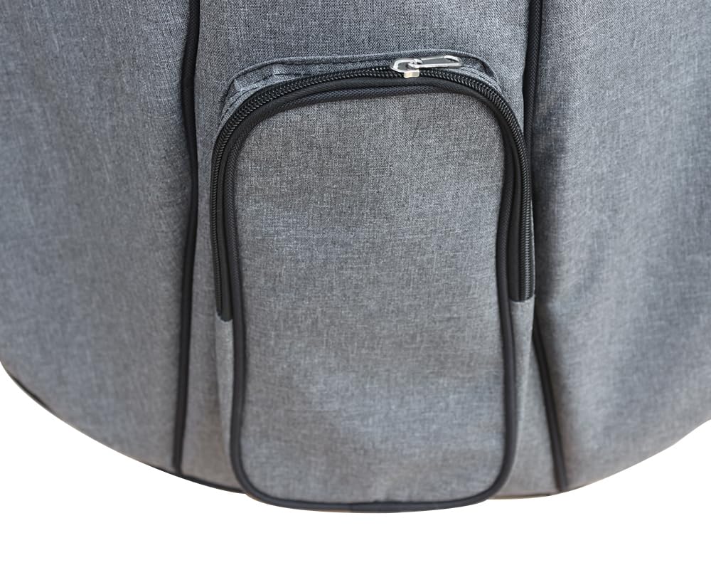 Bolsa para Violonchelo, tamaño 4/4, Exterior de Nailon, Acolchado de Espuma de 20 mm de Grosor, Correas traseras Ajustables, múltiples Bolsillos, Almacenamiento Frontal de Accesorios,