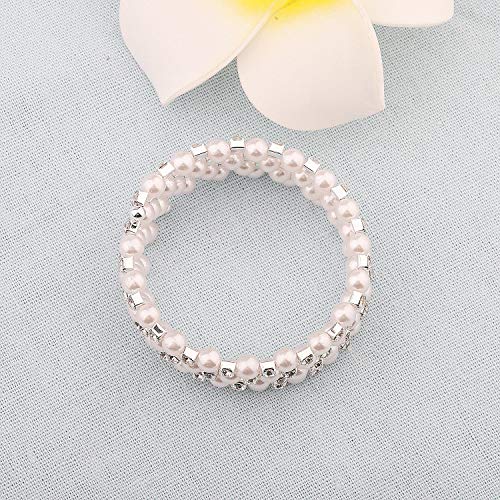 bobauna Multilayer Pearl Rhinestone Wrap Cuff Bracelet Wedding Party Jewelry Gift For Bridal Bridesmaid4
