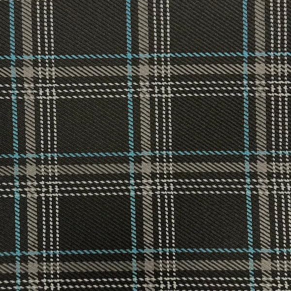 Plaid Acrylic Twill Upholstery Fabric (Royal Blue)