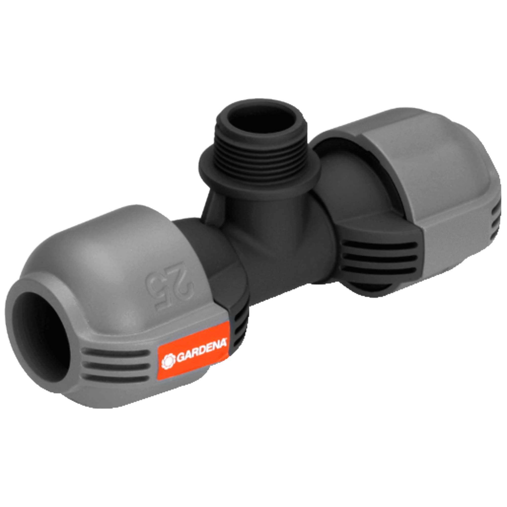 Gardena T-Piece 25Mm X 3/4 Inch Male Thread - Grey
