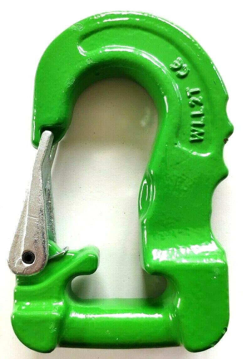 Rundschlingenhaken Hebeband Haken GK8 Tragf.:2000 kg grün