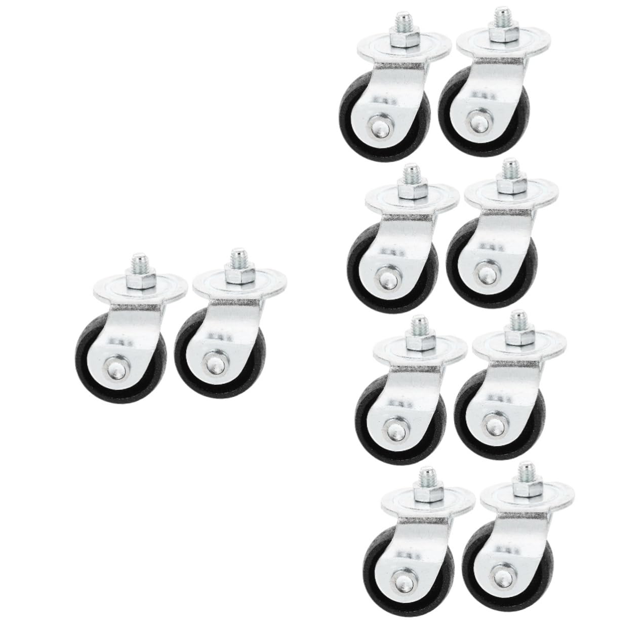 SEWOART 10 Pcs Hydraulic Jack Accessories Heavy Duty Floor Jack Wheels Hydraulic Jack Casters Floor Jack Caster Wheels Caster for Floor Jack Pallet Jack Wheel Car Supplies Steel Silver