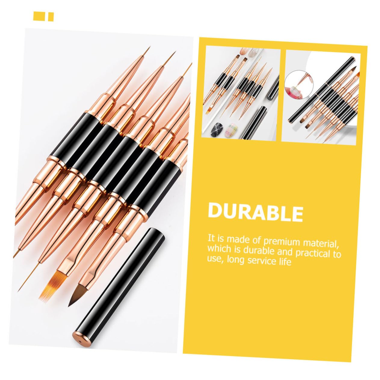 minkissy 15 Piezas Juego De Pinceles Para Uñas Suministros De Arte De Uñas Pincel Para Pintar Uñas Esmalte De Uñas Herramientas De Arte De Uñas De Salón De Aluminio Difuminador Pintado