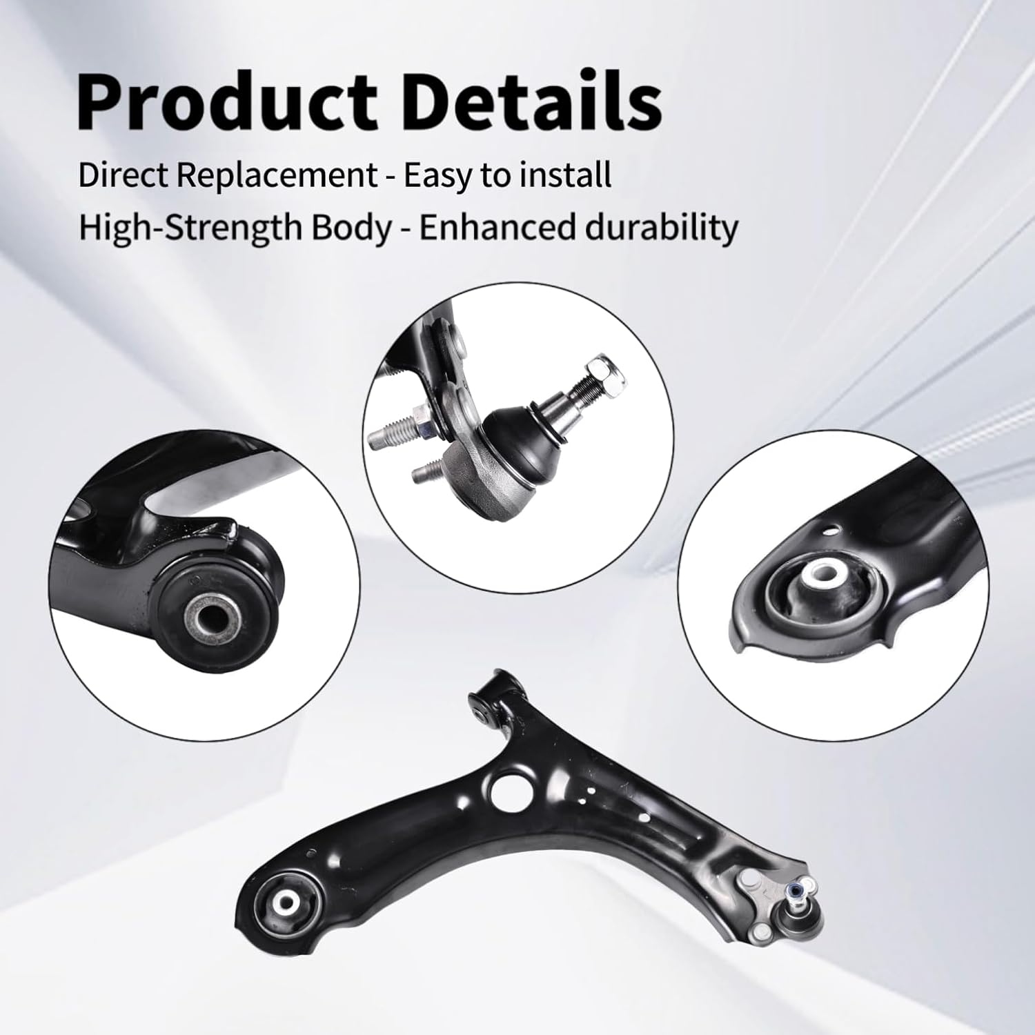 Front Lower Control Arm w/Ball Joint Fit for Volkswagen Jetta 2011 2012 2013 2014 2015 2016 2017 2018-2 PCS Suspension Kit K621949 K621950