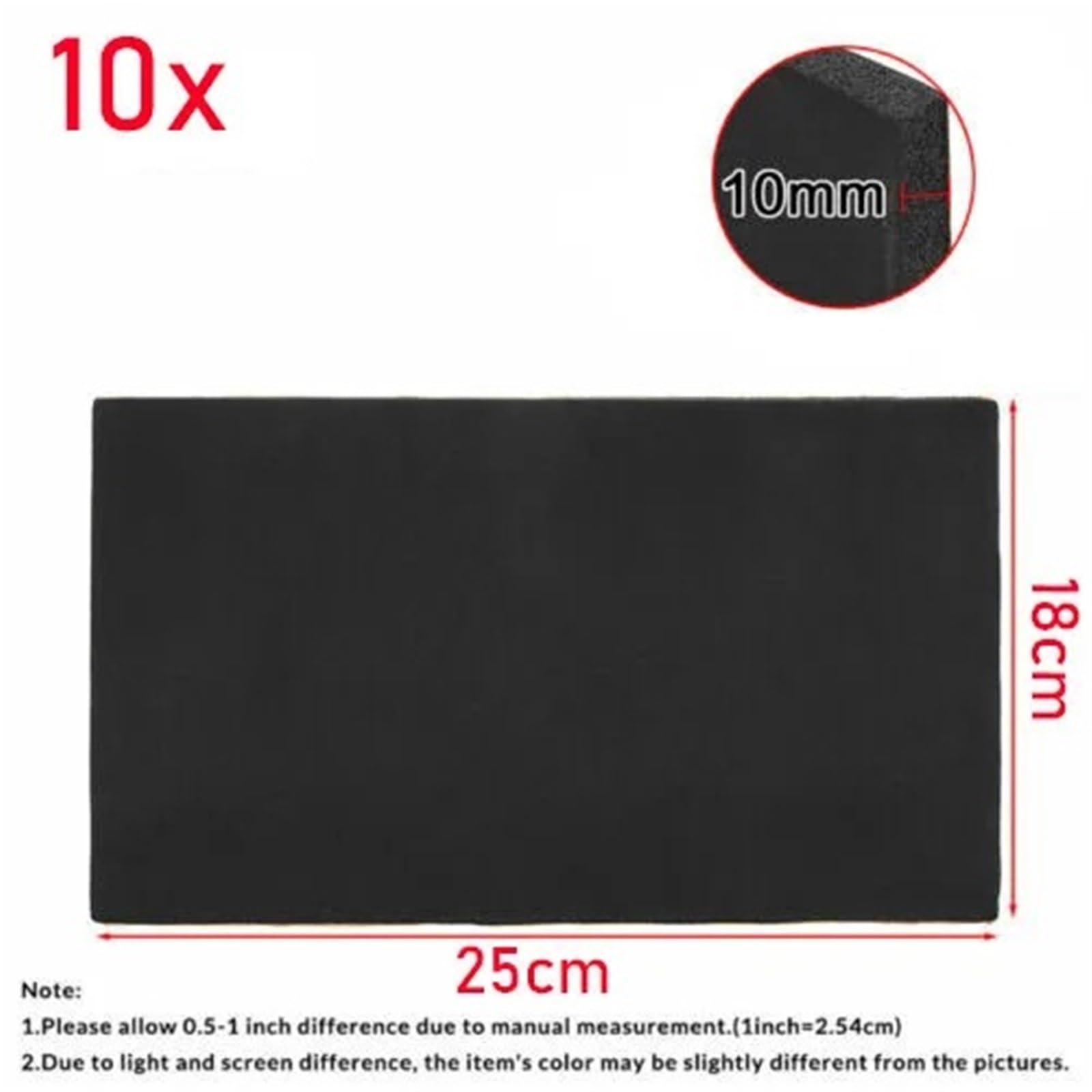 Insulating Acoustic 40 Piezas 5 Mm Aislamiento Insonorizante Furgonetas Coches Aislamiento Térmico para Capó Coche Aislamiento Silencioso para Puertas Paredes(40pc)