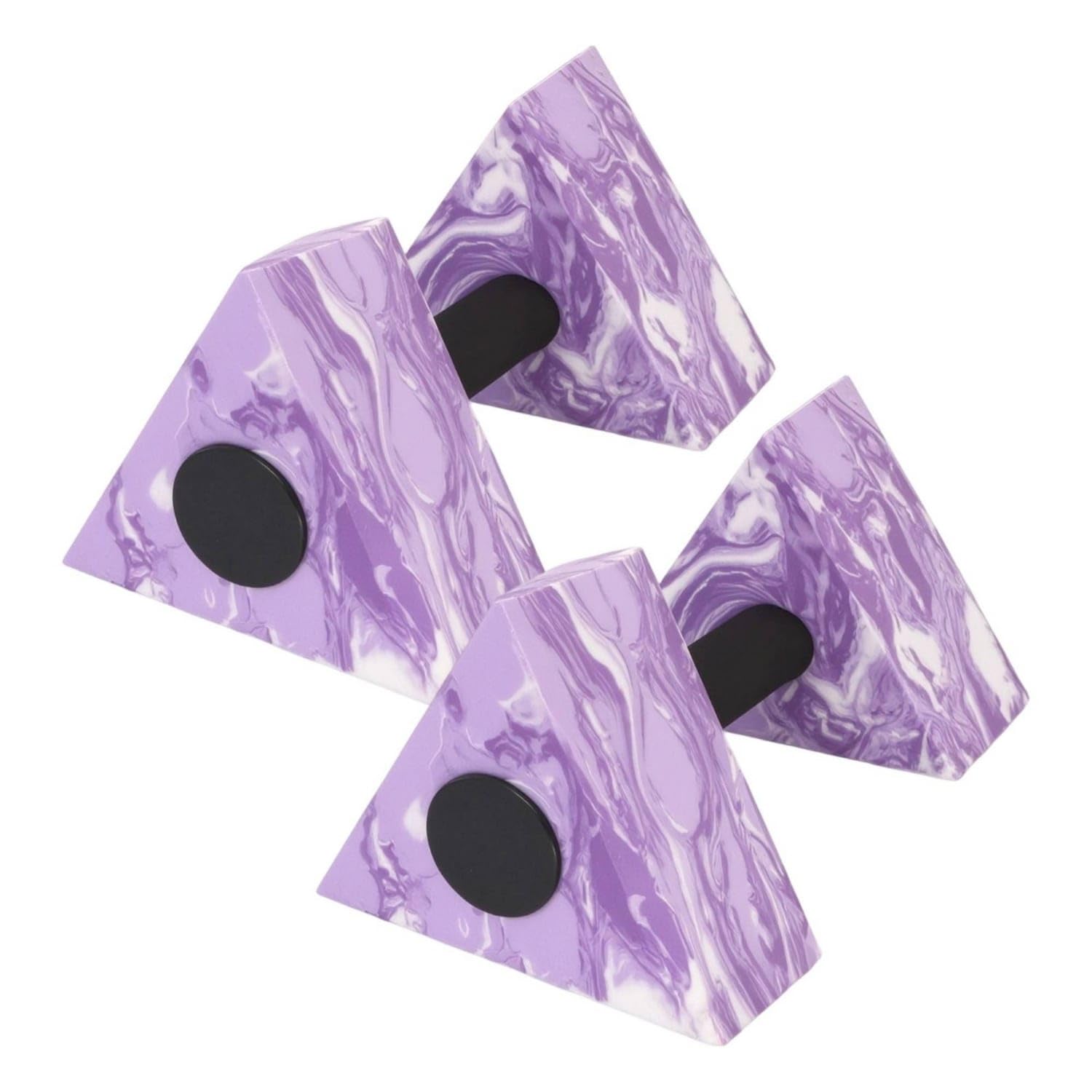 Triangular Water Exercise Dumbbell Buoyant Water Dumbbells Lightweight Aquatic Dumbbells EVA Soft for Aqua Aerobics, Camo Purple White-image-15