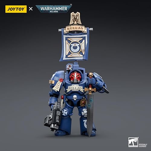Miniatura 2 de JoyToy Warhammer 40K 118 Figura de acción Mecha Joy Toy Model Toys Ultramarines Terminators Sargento Bellan