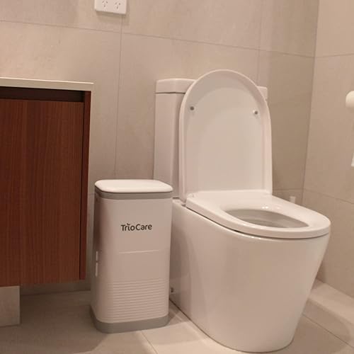 Miniatura 5 de Cubo de pañales con control de bloqueo de olor, color blanco, bolsa de recarga para más de 12 meses, 5292 unidades, juego de regalo con aroma a