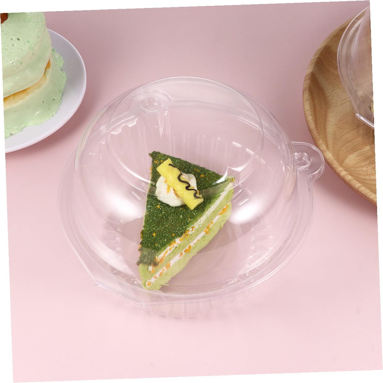 HANABASS 100pcs Cat Head Shaped Cupcake Boxes with Lid round Mousse Packaging Containers for Bakery Party Dessert Storage
