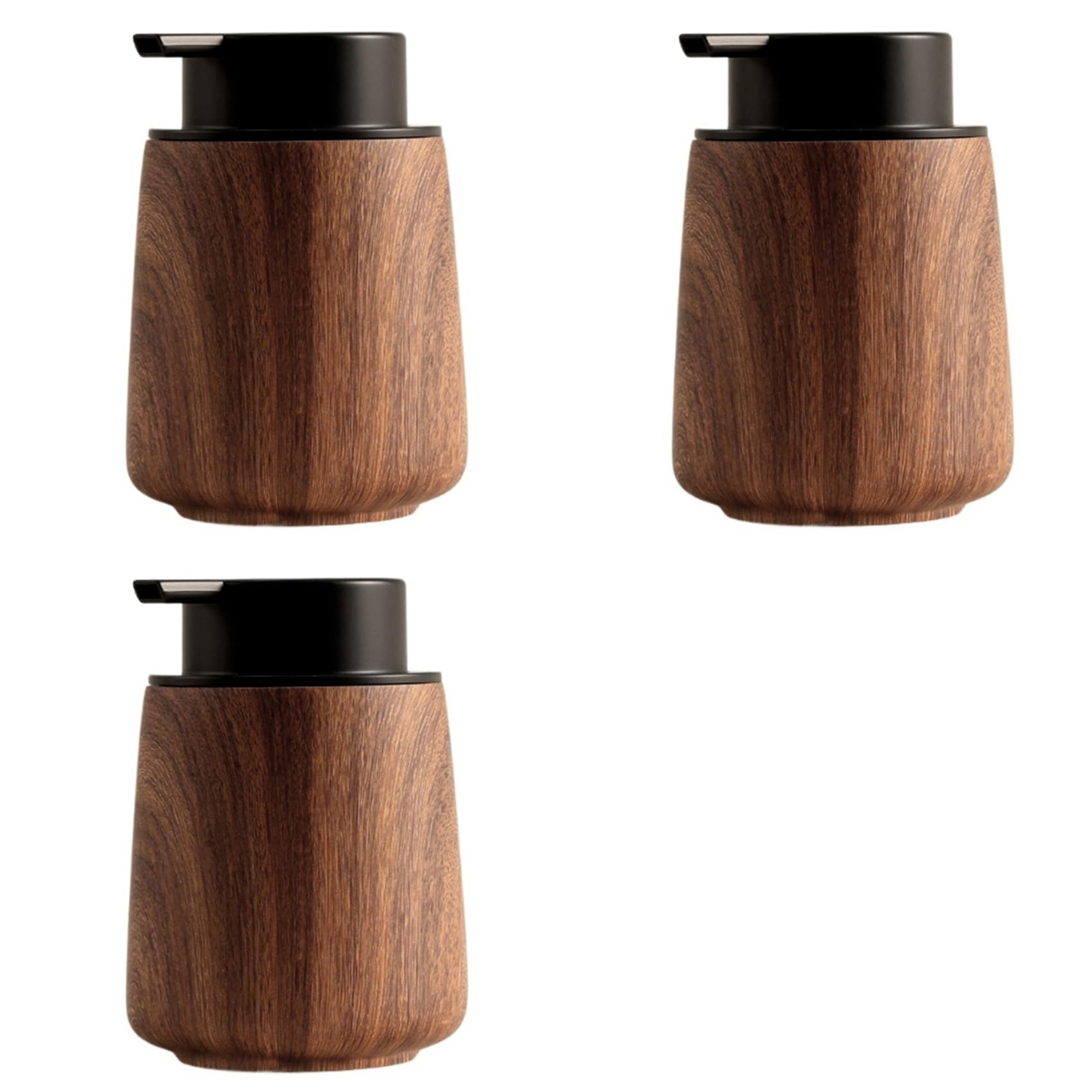 Vjsujehgy 3X Wood Grain Hand Soap Foaming Bottle Shampoo Dispenser Pressure Type Foam Bottle Kitchen Accessories