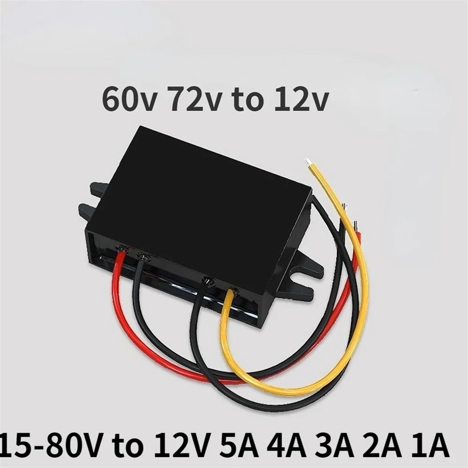 DC15-80V 24V 36V 48V Step DOWN do 12V 5A 4A 3A 2A 1A Zasilacz samochodowy Przetwornica napięcia IP67 DC DC Regulator konwertera do samochodu (kolor: 15V-80V DO 12V 3A, rozmiar: 15V-80V_12V)