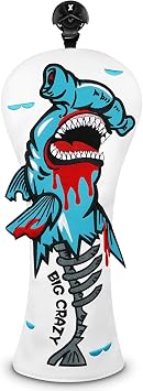 Big Crazy Golf Club Head Cover Funny Cool Crazy Unique Driver Headcovers Fits up to 460cc Golf Putter Cover Golf Club Head Covers Putter Headcover Joker Colorful
