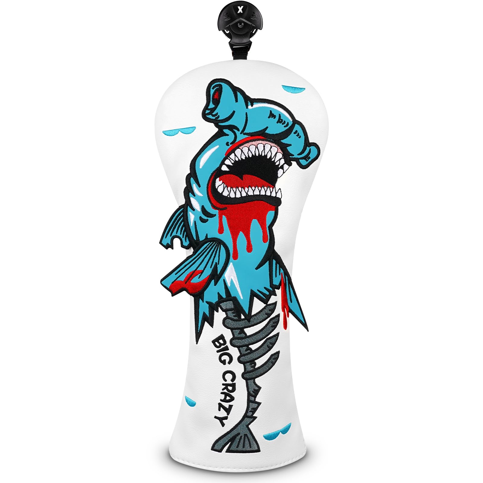 LZFAN Golf Head Covers, Golf Club Covers Funny,Golf Club Covers, Fairway Woods Head Covers, Hybrids Headcover, Putter Cover with Soft Lining for Golf Gift Hammerhead Sharks (Fairway)