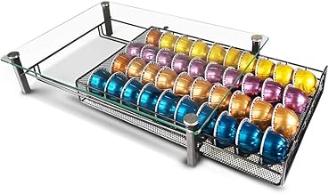 RECAPS Coffee Pod Holder Kitchen Organizer Storage Holder Drawer Compatible with Vertuoline Stores 40 Coffee Pods