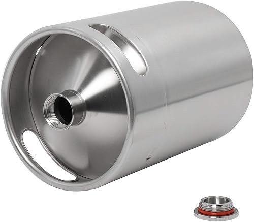 Miniatura 3 de LuckyHigh Barril de cerveza de 128 onzas 304 Barril de cerveza de barril de cerveza de barril de cerveza portátil de barril de cerveza de barril de