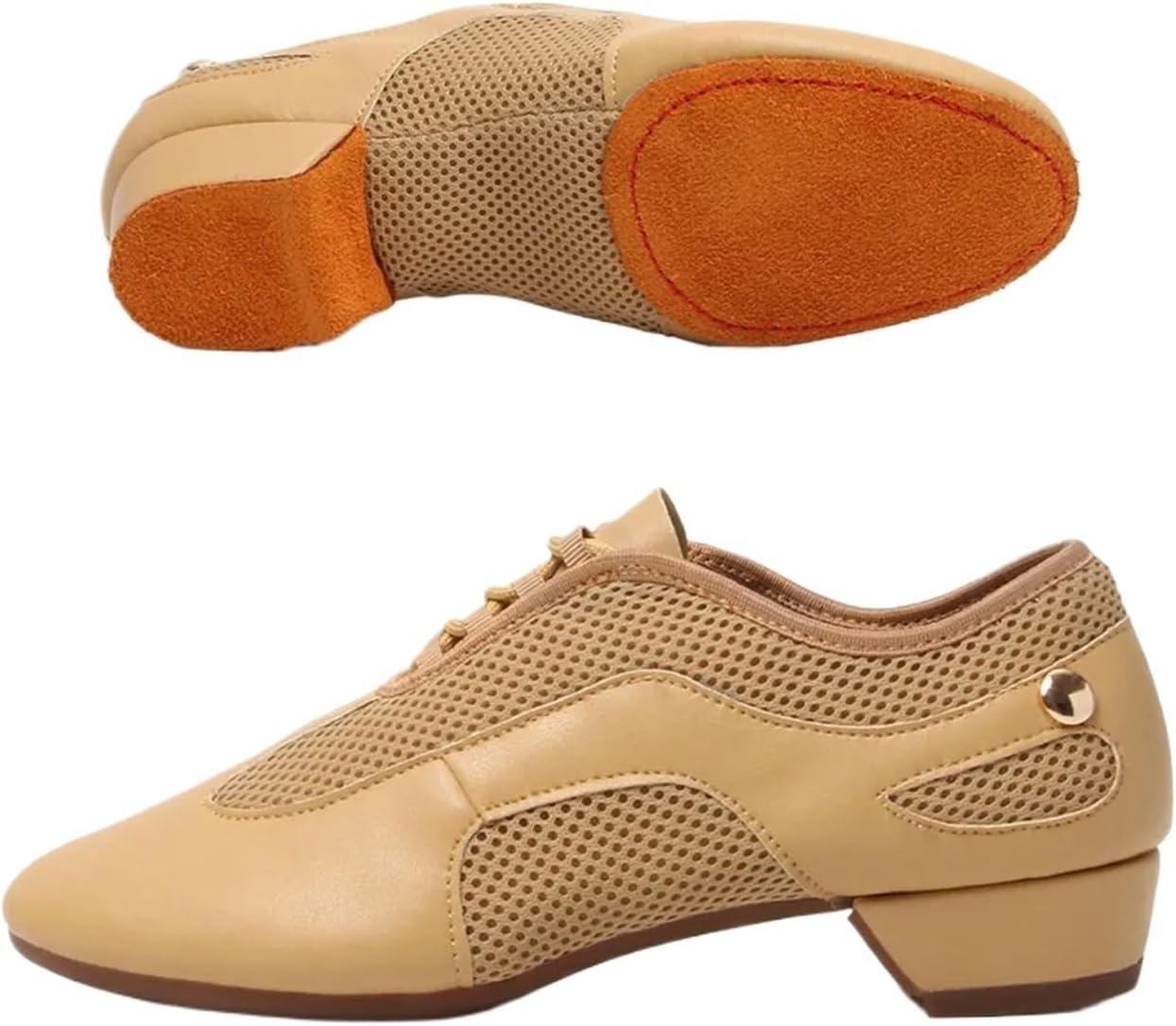 Unisex Dance Shoes for Women Men Dance-Shoes Jazz Dancing Shoes Square Dance Salsa Practice Teachers' Shoes Mesh