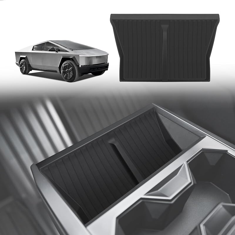 Tapete de Silicone para Base de Carregamento BestEvMod para Tesla Cybertruck 2024–2026 Preto
