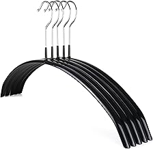 The Hanger Store 10 Non-Slip Rubber Coat Hangers - Strong Metal Cloth Hangers with Anti-Rust Chrome Hook & Slim Space-Saving Design - Ideal for Knitwear, Jumpers, Sweaters, Shirts & Tops