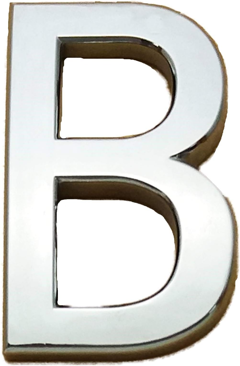 Self Adhesive Chrome Letters Alphabet Silver Car Door House Name 3D Curved Height 7CM (B)