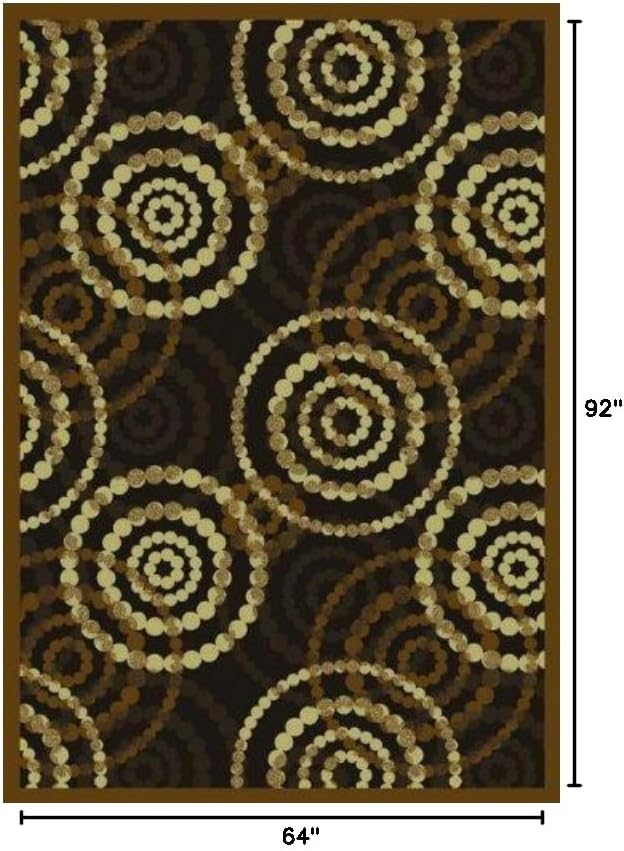 Joy Carpets 1517C-04 Dottie Desert 5 ft.4 in. x 7 ft.8 in. 100 Pct. STAINMASTER Nylon Machine Tufted- Cut Pile Whimsy Rug