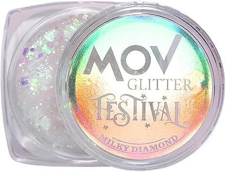 MOV Krem Glitter Festival No2 Milky Diamond   S t Beyaz/ nci I lt l  Krem Glitter   Y z & V cut  in Kal c  & Parlak Makyaj