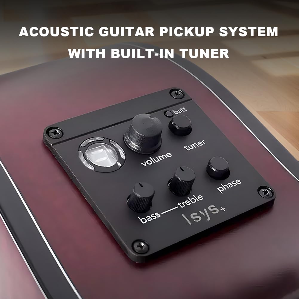 Pickup per chitarra acustica Sistema di preamplificazione a bordo Piezo Pickup Mic Blend Preamp Chitarra Acustica Classica Sintonizzatore EQ Pickup Piezo per ISYS+ Accessori