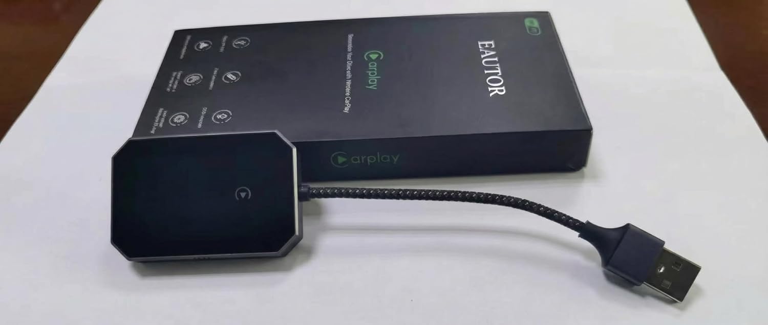 Wireless CarPlay Adapter, Audio-Video receivers to Car from Phones, Fits for Cars from 2017 & iOS 10+, Easy Use & Stable Connection