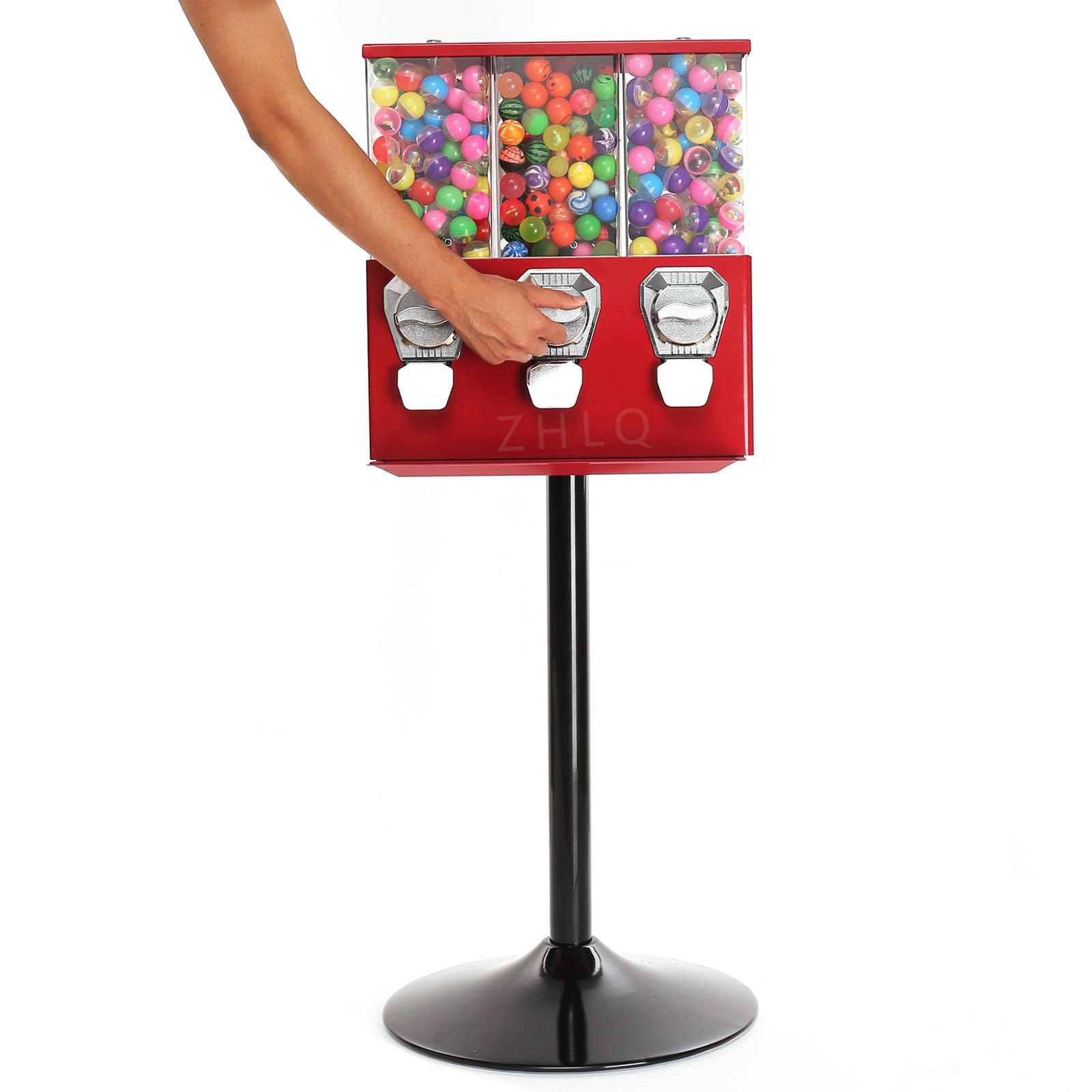 Distributore Automatico Di Caramelle Meccanico - Macchina Gashapon Per Monete, Bianco, 17x17x46cm - Foto 6