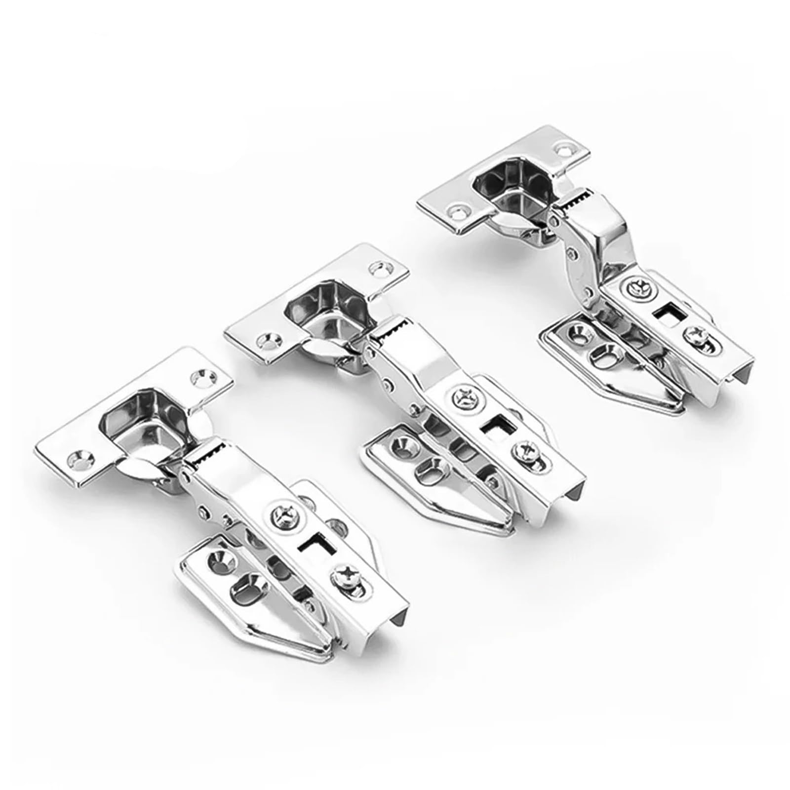 YMUGUEGH 304 Stainless Steel Hinge Furniture Hardware Soft Close Cabinets and Cabinet Furniture Accessories Damped Buffer Hinge(Half Overlay)
