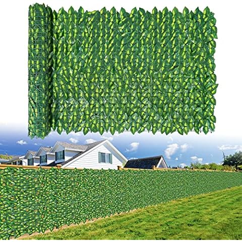 GOTGELIF Artificial Ivy Fence Privacy Screen, 39.4 x 157.5 inch Faux Ivy Hedge Fence, Less Maintenance & Reusable Privacy Fence for Garden, Patio, Balcony Décor (100 x 400cm) Cover