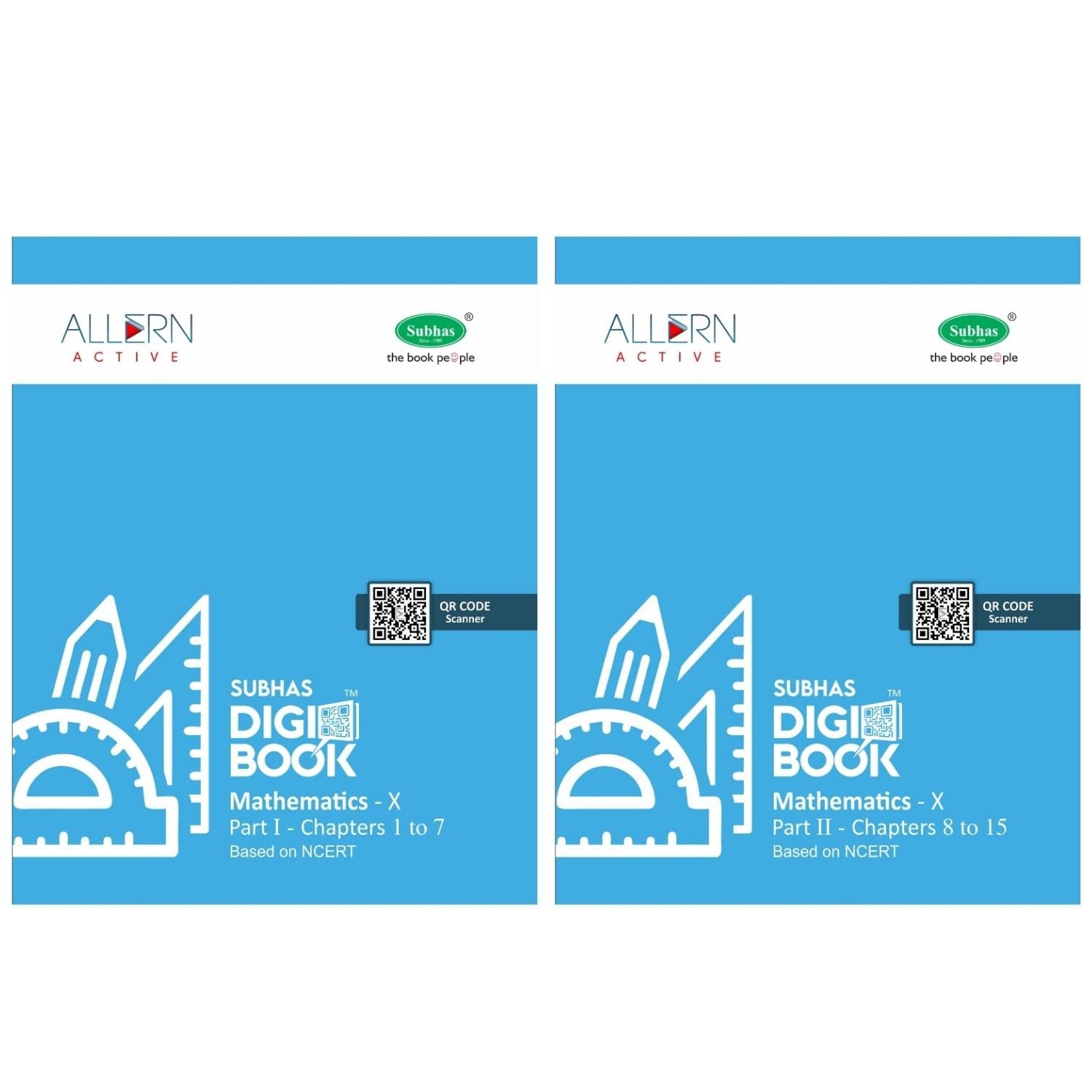 SUBHAS PUBLISHING HOUSE PVT. LTD. Digi Book Mathematics, Workbook with QR Scanner Code for Uprising Learning Experience For Class 10th Std, Based on CBSE Board Textbook (Set of 2 Books, Part I & II)