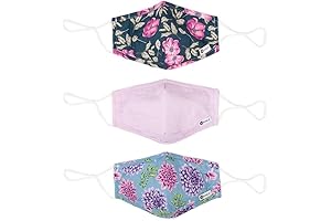 Vera Bradley 3-Pack Face Masks - Nose Wire, Cotton, Washable, Adjustable, Filter Pocket