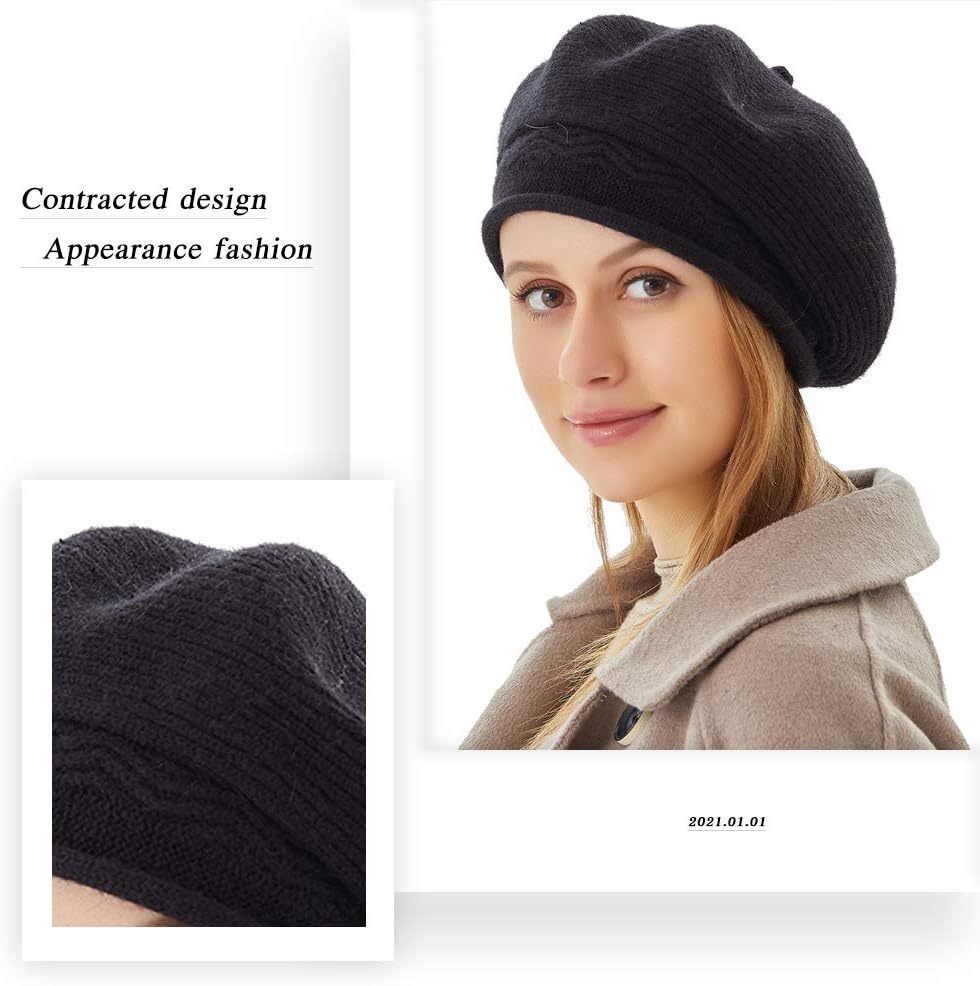 Women French Beret Hats Winter Fashion Casual Classic Solid Color Warm Wool Paris Baret Artist Berret Cap for Girls Womens