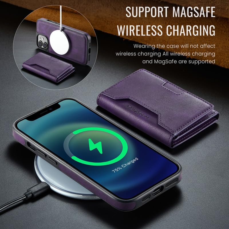 Funda iPhone 12 Pro con tarjetero magnético ideal para carga inalámbrica 4