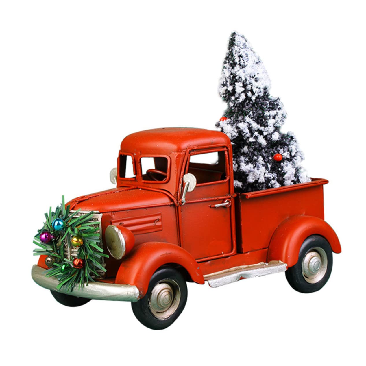 IMIKEYA 3 STK Weihnachtsauto klassisches Auto Feiertags-LKW-Ornament weihnachtsdeko büro Dekoration Spielzeuglastwagen Vintage- Retro-Autodekoration Mini-Weihnachtsschmuck Plastik