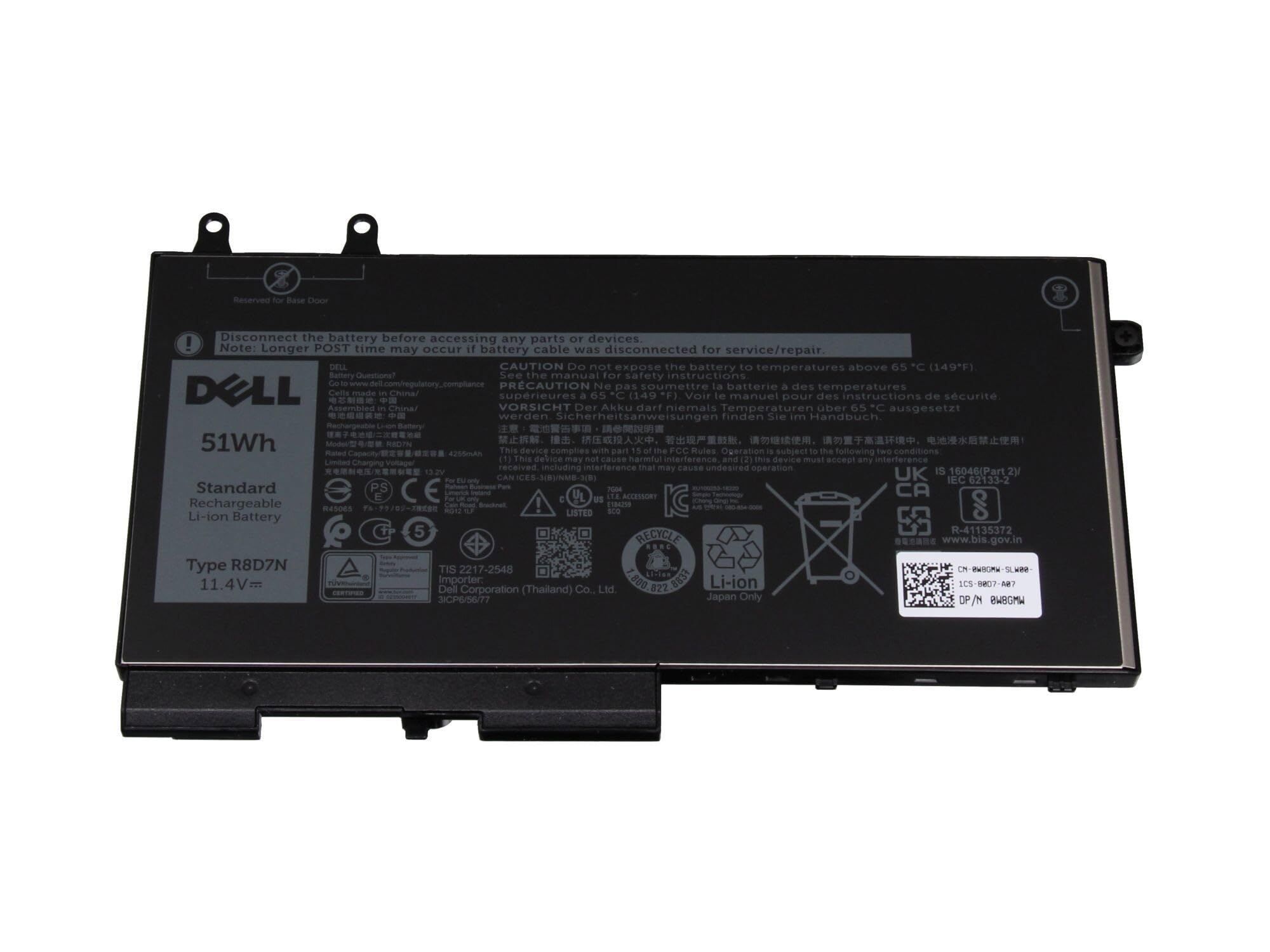 Dell Original Akku 51Wh 11,4V für Precision 15 (3540), Latitude 14 (5400) – 049HG8